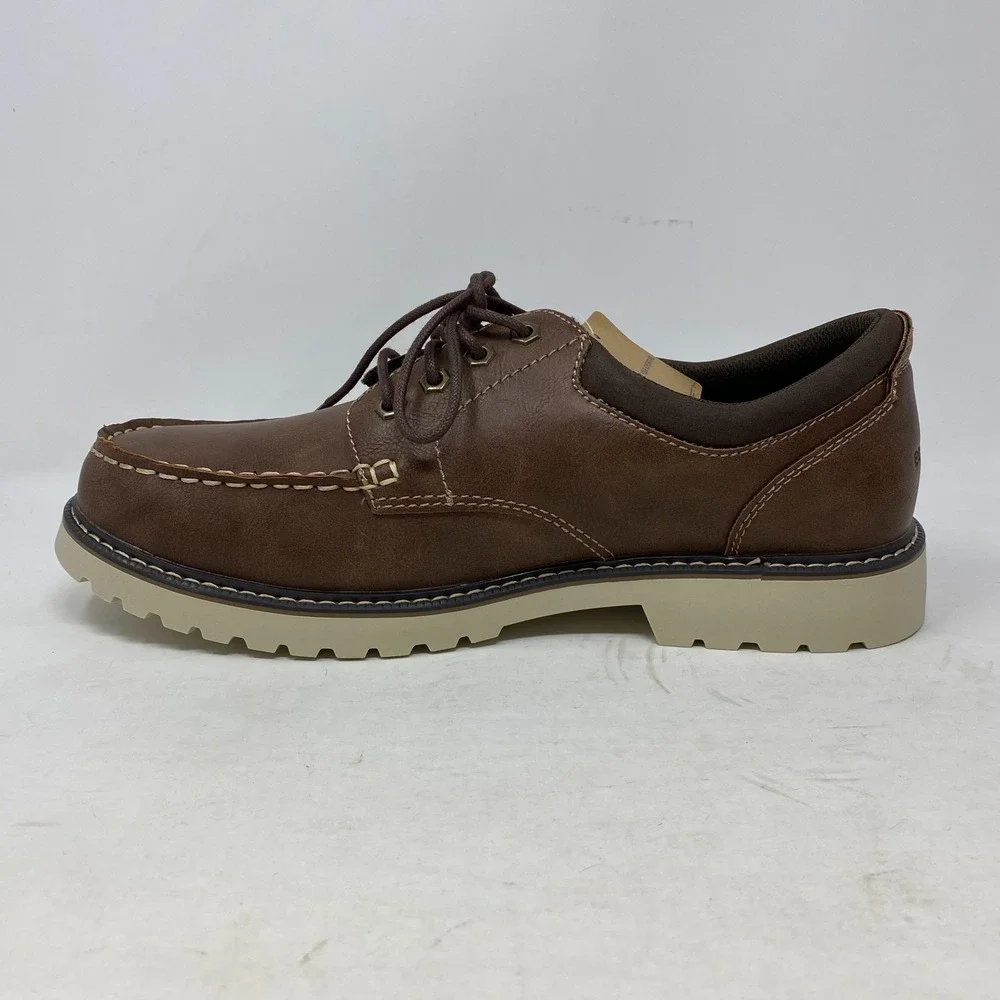 Eddie Bauer Stridertan Lug Sole Casual Shoes Mens 12M Vegan‎ Leather Brown